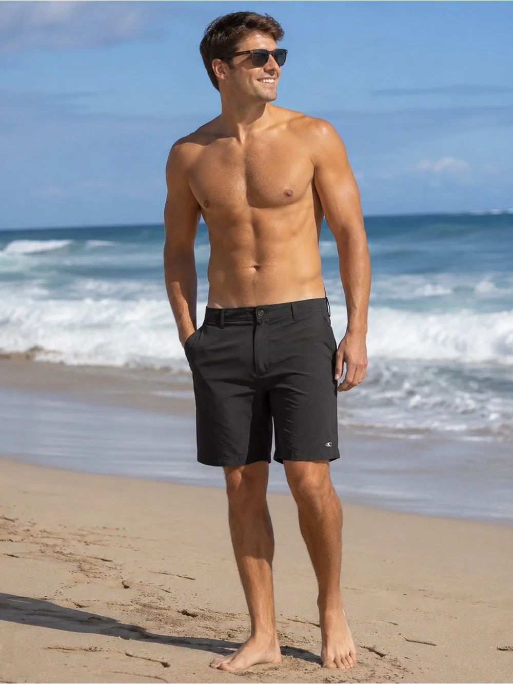 O’Neill Black Board Shorts Men’s Swim Trunks Surf Beach Shorts